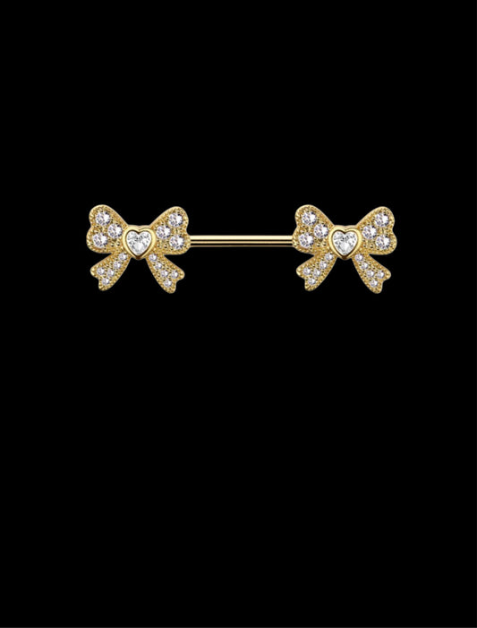 Heart ribbon nippy ring ✨